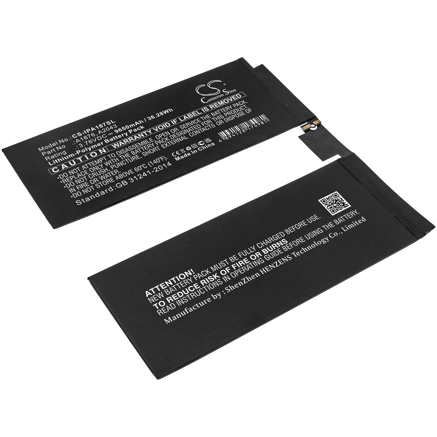 Replacement Battery for Apple iPad Pro 12.9 3rd – Tablet – 9650mAh / 3.76V - image 1