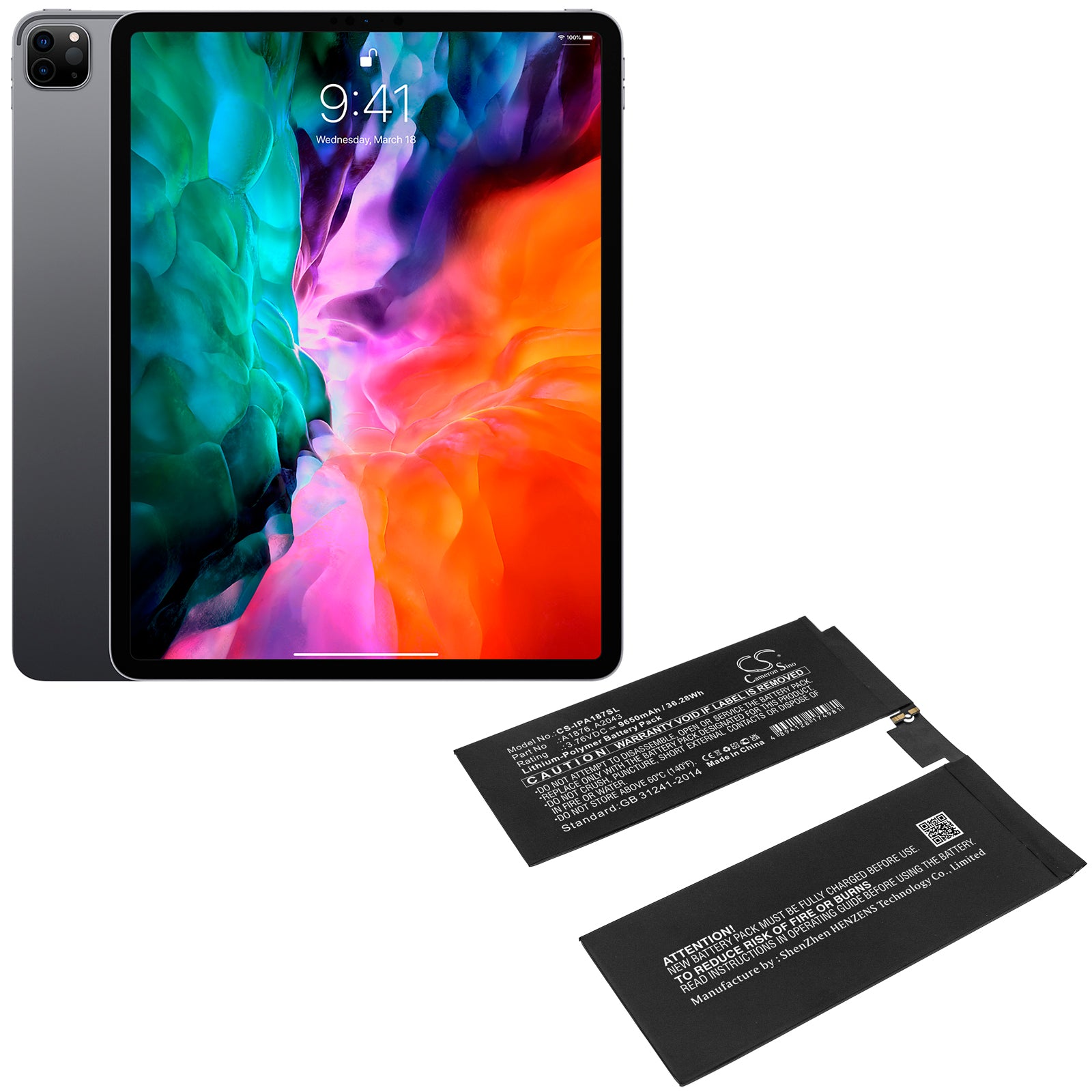 Replacement Battery for Apple iPad Pro 12.9 3rd – Tablet – 9650mAh / 3.76V - image 5