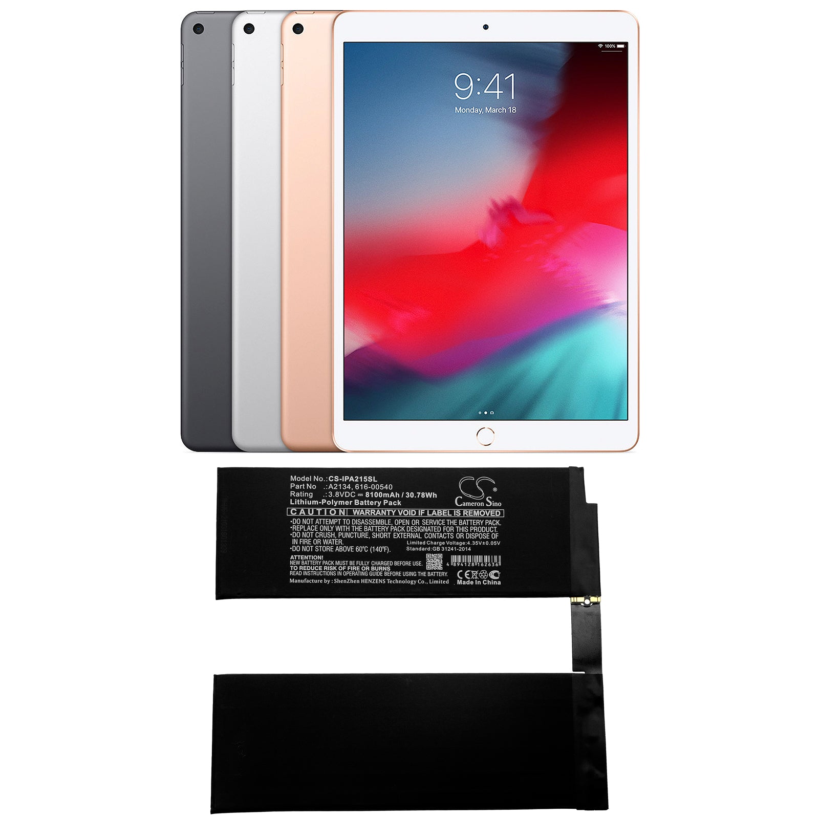 Replacement Battery for Apple iPad Air 3 – Tablet – 8100mAh / 3.8V - image 5