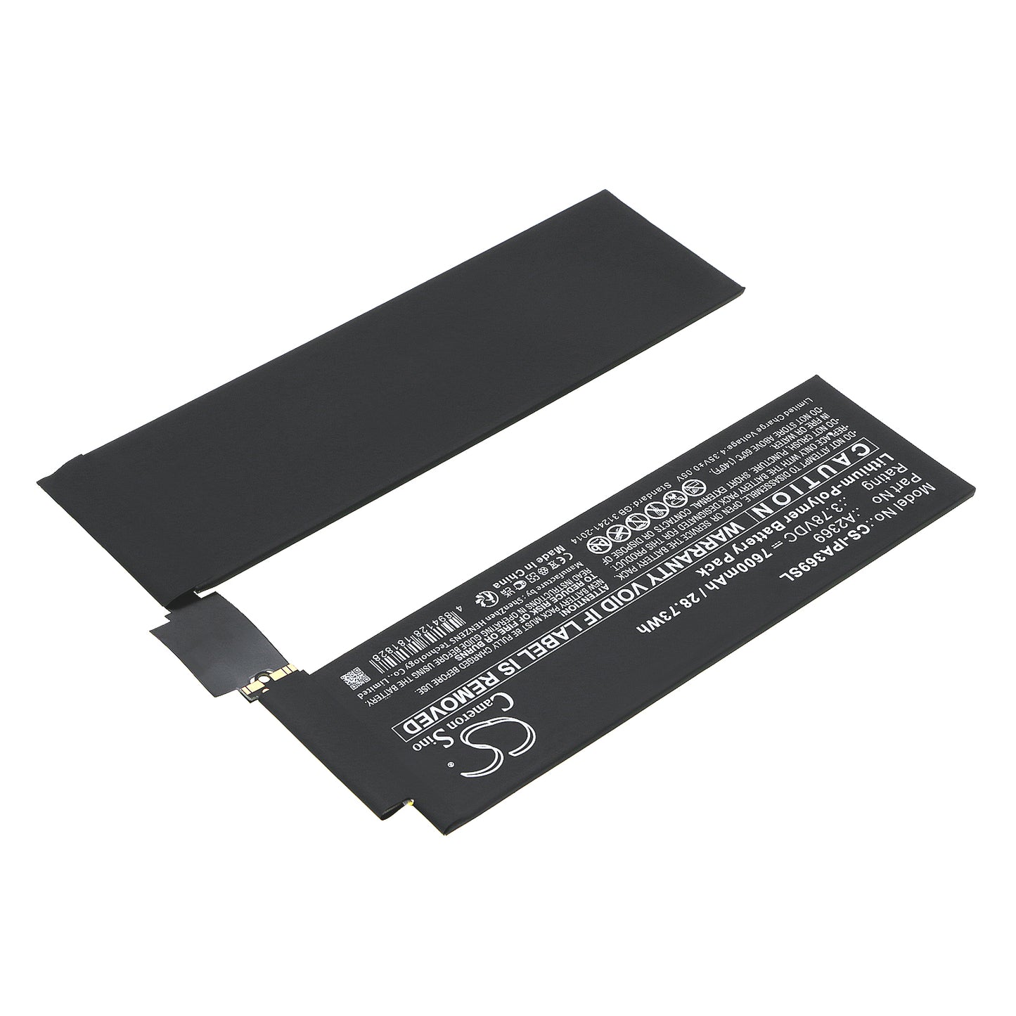 Replacement Battery for Apple 2761 – Tablet – 7600mAh / 3.78V - image 2