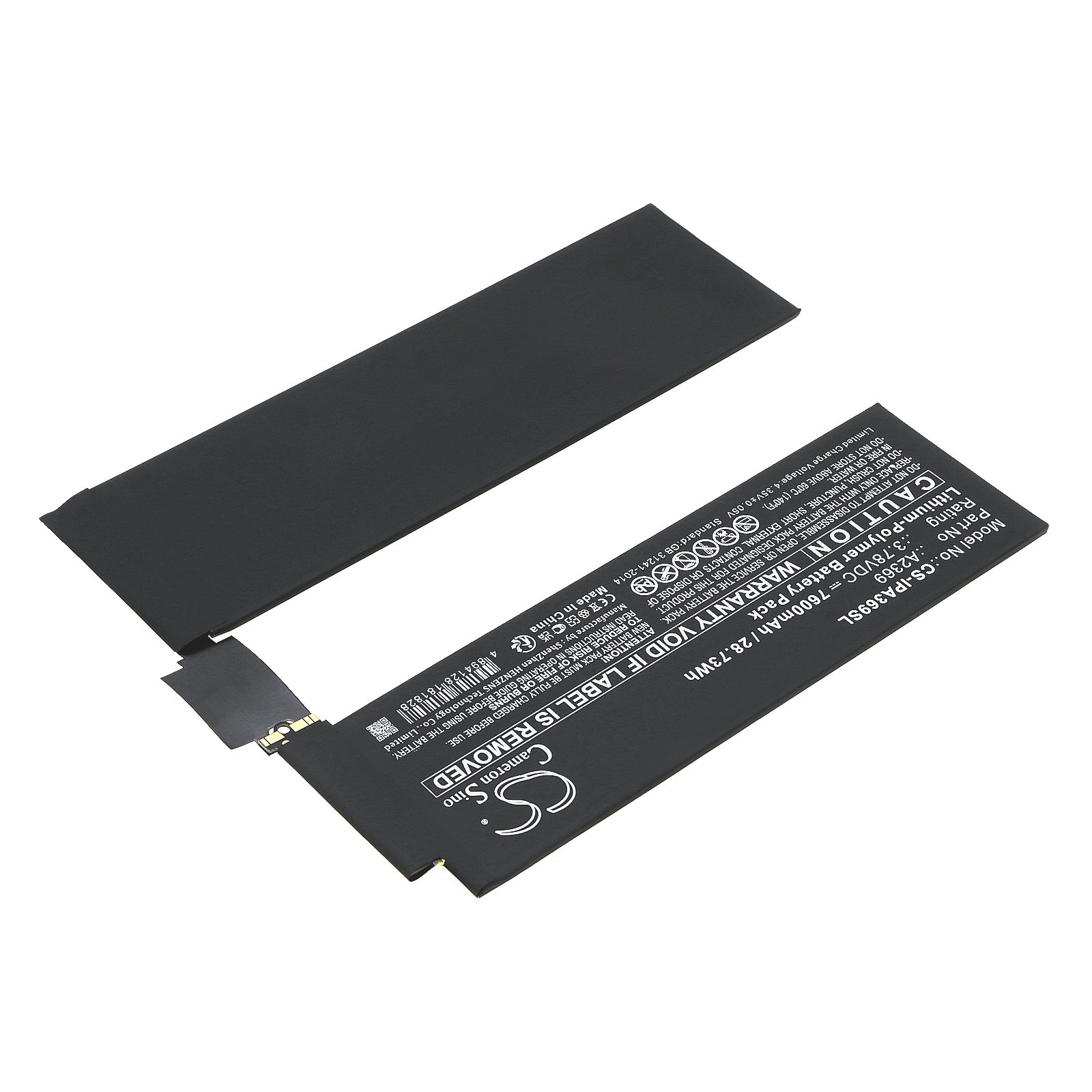Replacement Battery for Apple 2761 – Tablet – 7600mAh / 3.78V - image 2