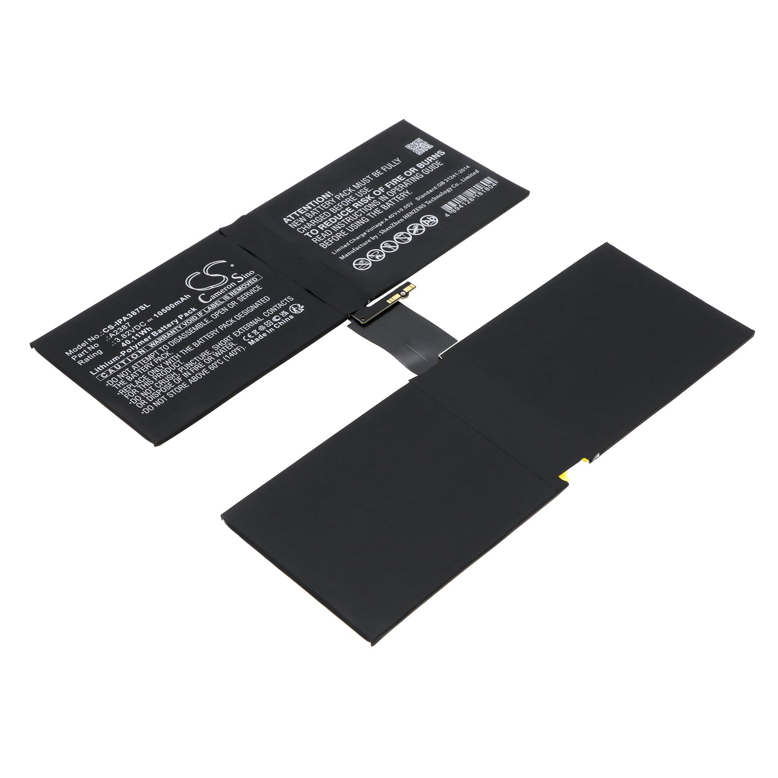 Replacement Battery for Apple A2378 – Tablet – 10500mAh / 3.82V - image 1