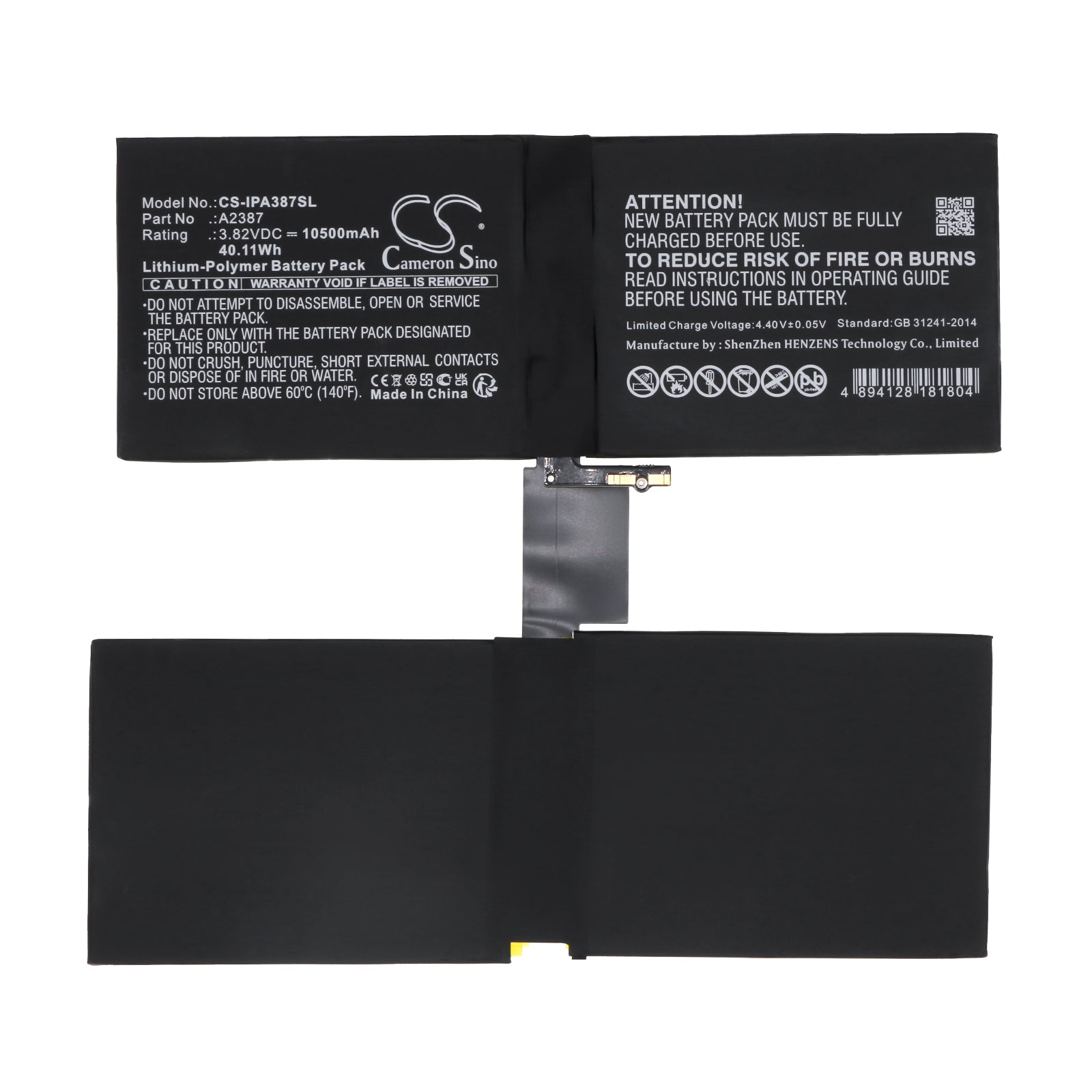 Replacement Battery for Apple A2378 – Tablet – 10500mAh / 3.82V - image 3