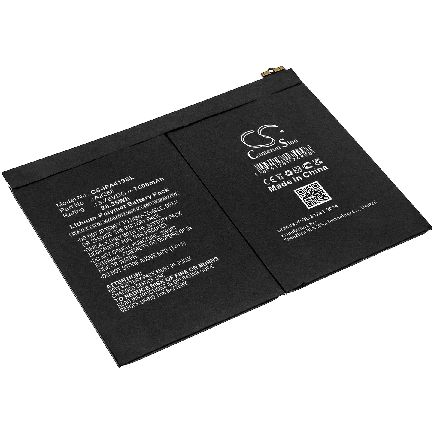 Replacement Battery for Apple iPad Air 5th Gen 2022 – Tablet – 7500mAh / 3.78V - image 1