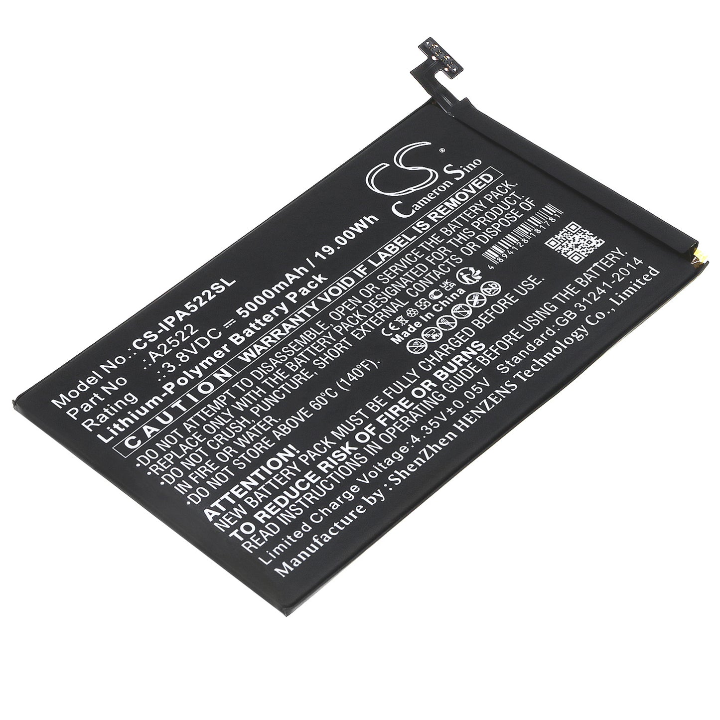 Replacement Battery for Apple A2567 – Tablet – 5000mAh / 3.8V - image 1