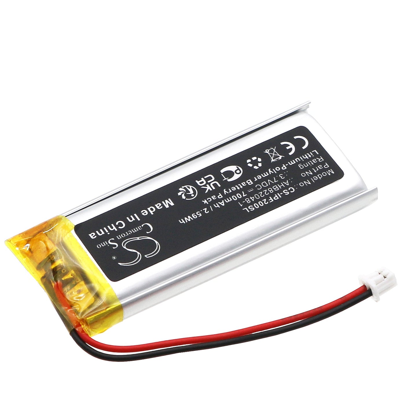 Replacement Battery for Interphone  ACTIVE – Wireless Headset – 700mAh / 2.59Wh / 3.7V