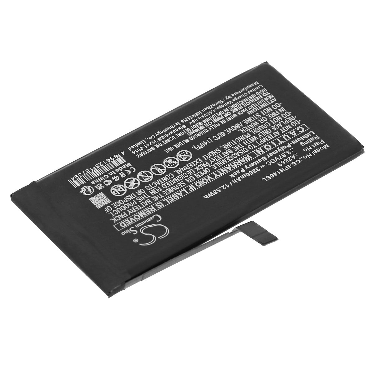 Replacement Battery for Apple iPhone 14 – Mobile, SmartPhone – 3250mAh / 3.87V