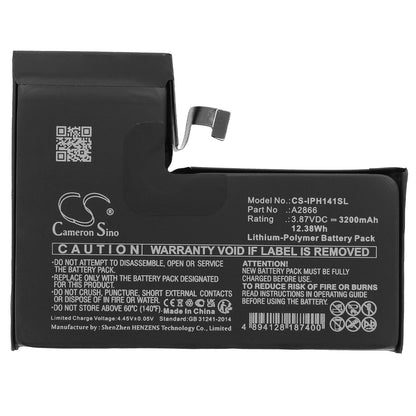 Replacement Battery for Apple iPhone 14 Pro – Mobile, SmartPhone – 3200mAh / 3.87V