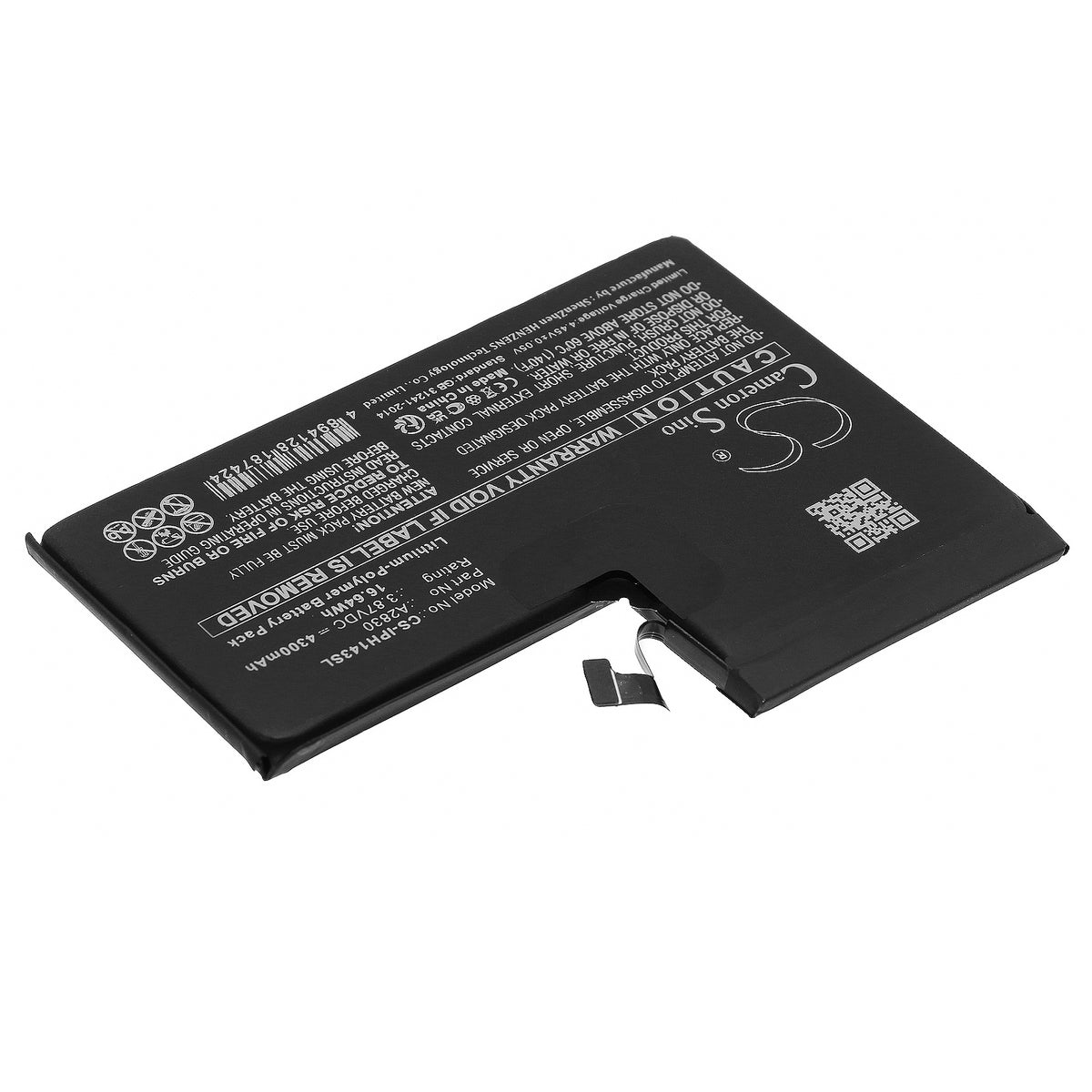 Replacement Battery for Apple iPhone 14 Pro Max – Mobile, SmartPhone – 4300mAh / 3.87V