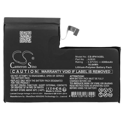 Replacement Battery for Apple iPhone 14 Pro Max – Mobile, SmartPhone – 4300mAh / 3.87V
