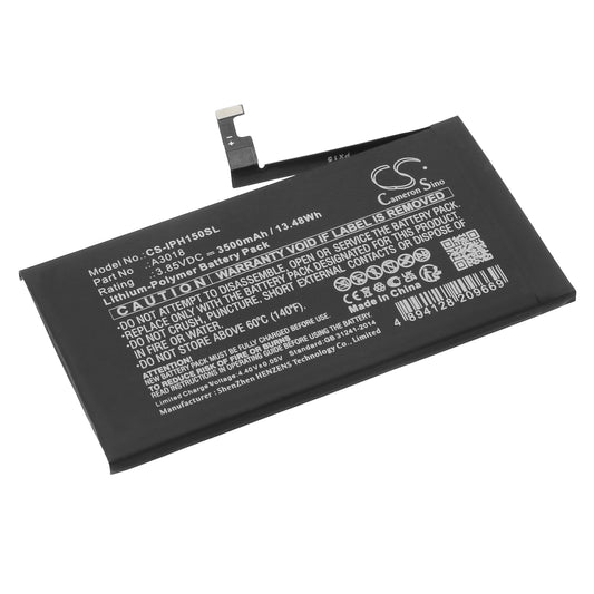 Replacement Battery for Apple iPhone 15 – Mobile, SmartPhone – 3500mAh / 3.85V
