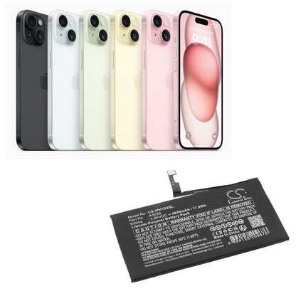 Replacement Battery for Apple iPhone 15 Plus – Mobile, SmartPhone – 4650mAh / 3.85V