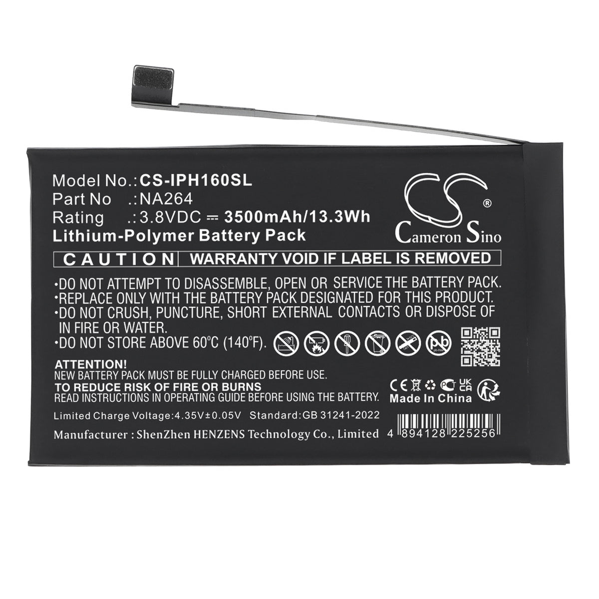 Replacement Battery for Apple A3081 – Mobile, SmartPhone – 3500mAh / 3.8V