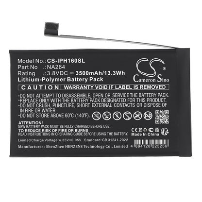 Replacement Battery for Apple A3081 – Mobile, SmartPhone – 3500mAh / 3.8V