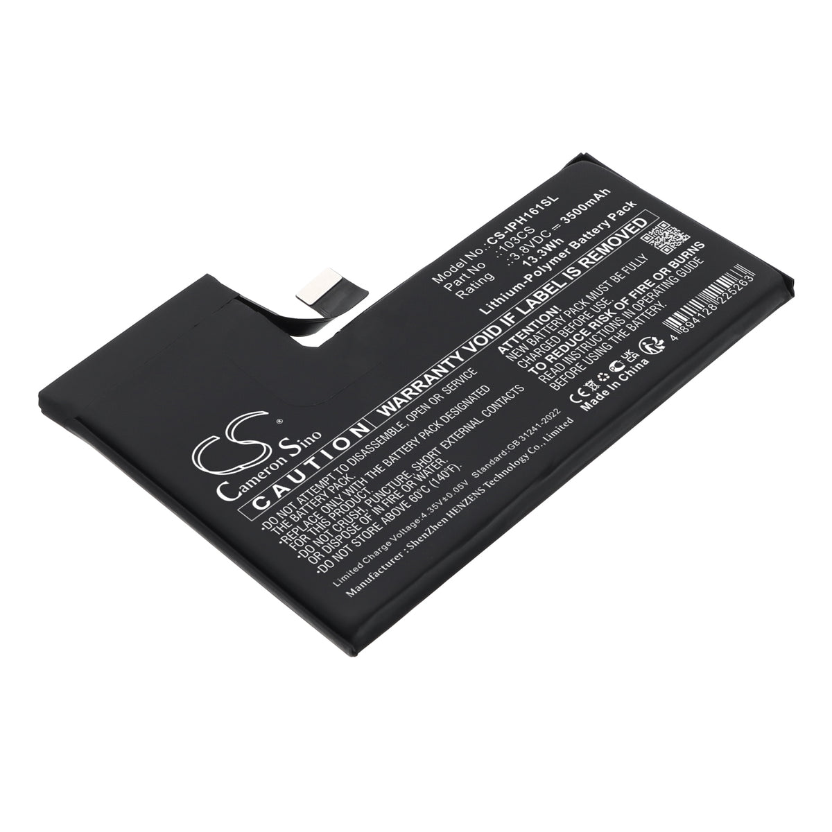 Replacement Battery for Apple A3083 – Mobile, SmartPhone – 3500mAh / 3.8V