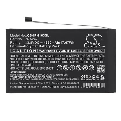 Replacement Battery for Apple A3082 – Mobile, SmartPhone – 4650mAh / 3.8V