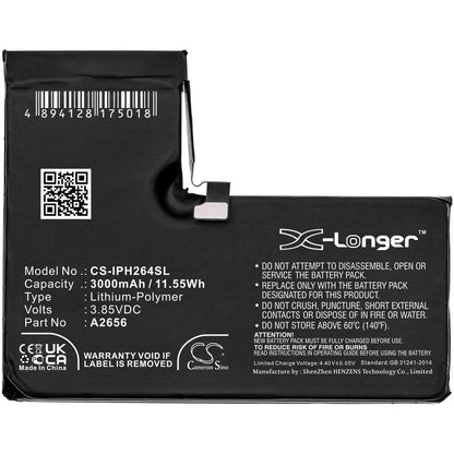 Replacement Battery for Apple iPhone 13 Pro – Mobile, SmartPhone – 3000mAh / 3.85V