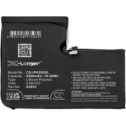 Replacement Battery for Apple iPhone 13 Pro Max – Mobile, SmartPhone – 4300mAh / 3.85V