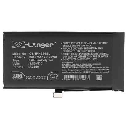 Replacement Battery for Apple iPhone 13 Mini – Mobile, SmartPhone – 2350mAh / 3.85V