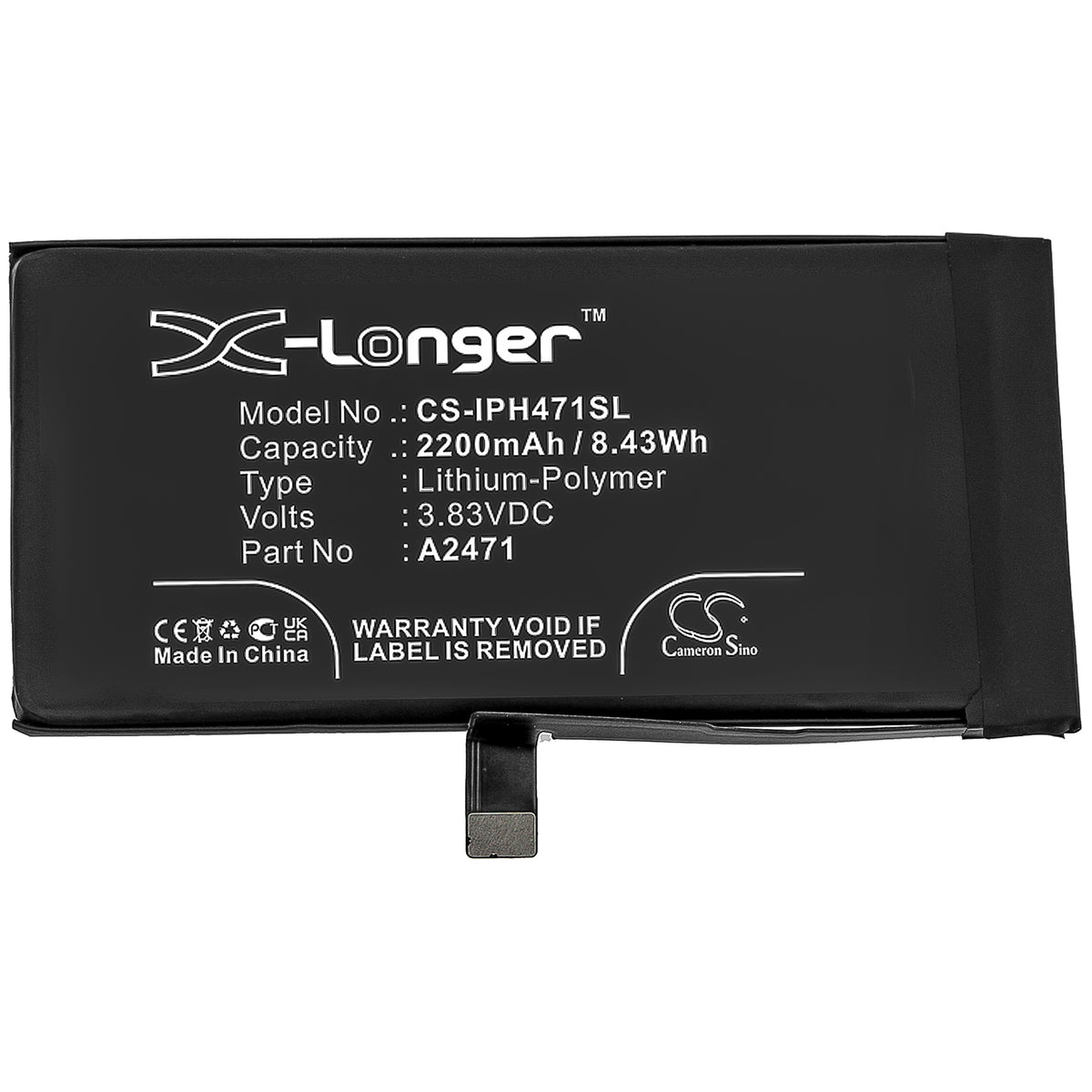 Replacement Battery for Apple iPhone 12 Mini – Mobile, SmartPhone – 2200mAh / 3.83V