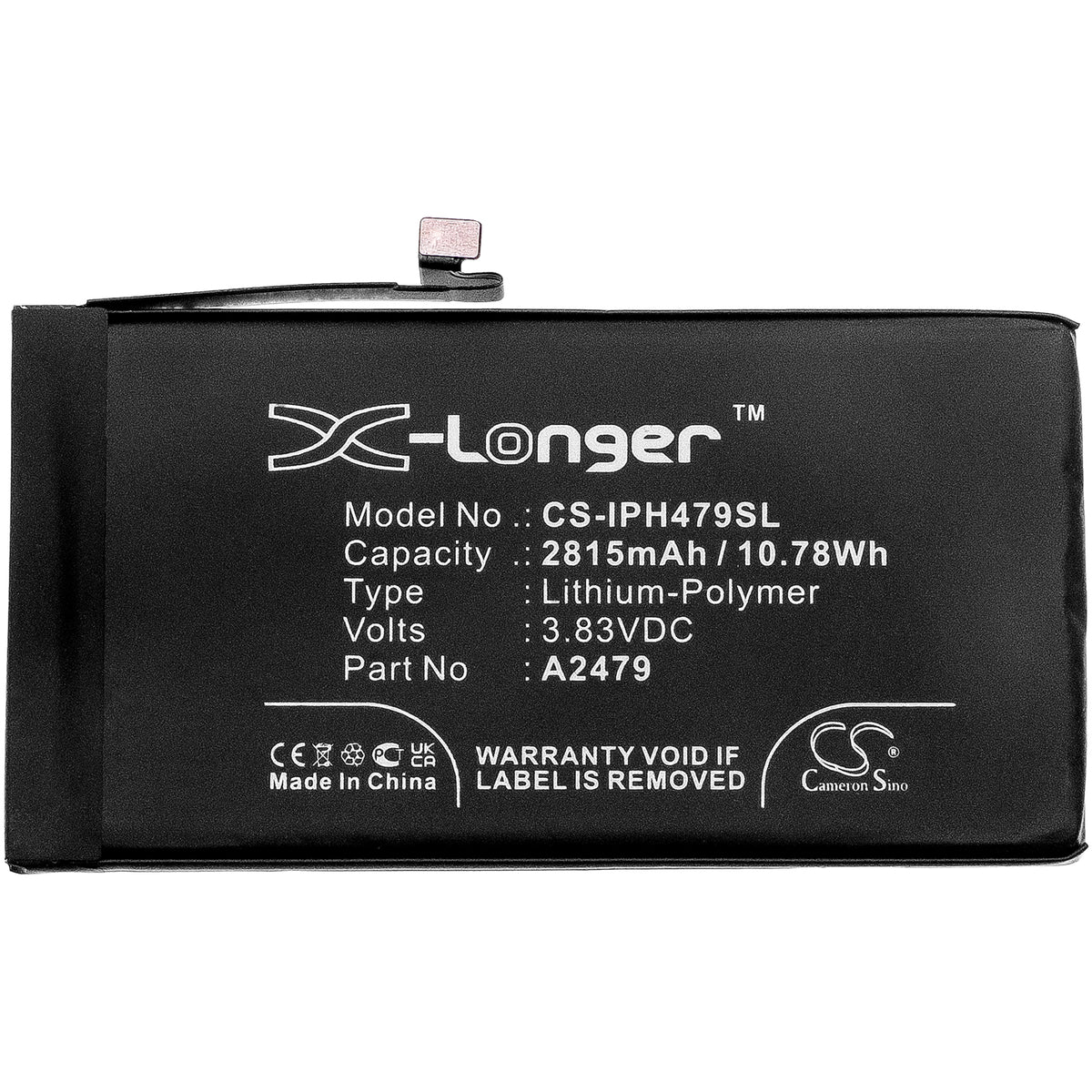 Replacement Battery for Apple iPhone 12 – Mobile, SmartPhone – 2815mAh / 3.83V