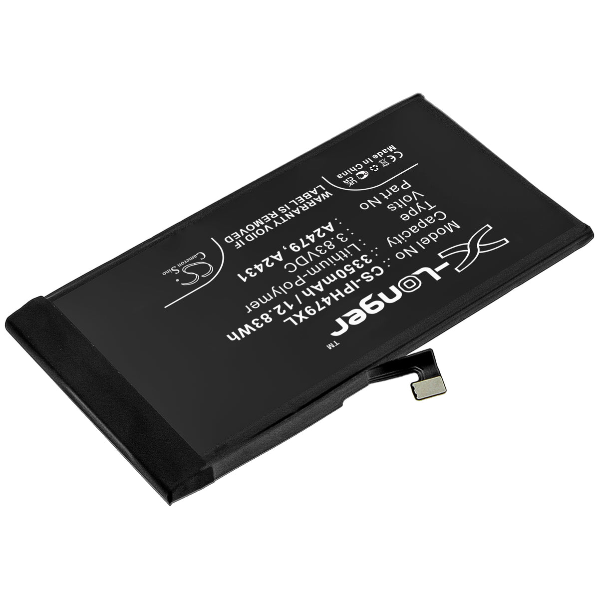 Replacement Battery for Apple iPhone 12 – Mobile, SmartPhone – 3350mAh / 3.83V