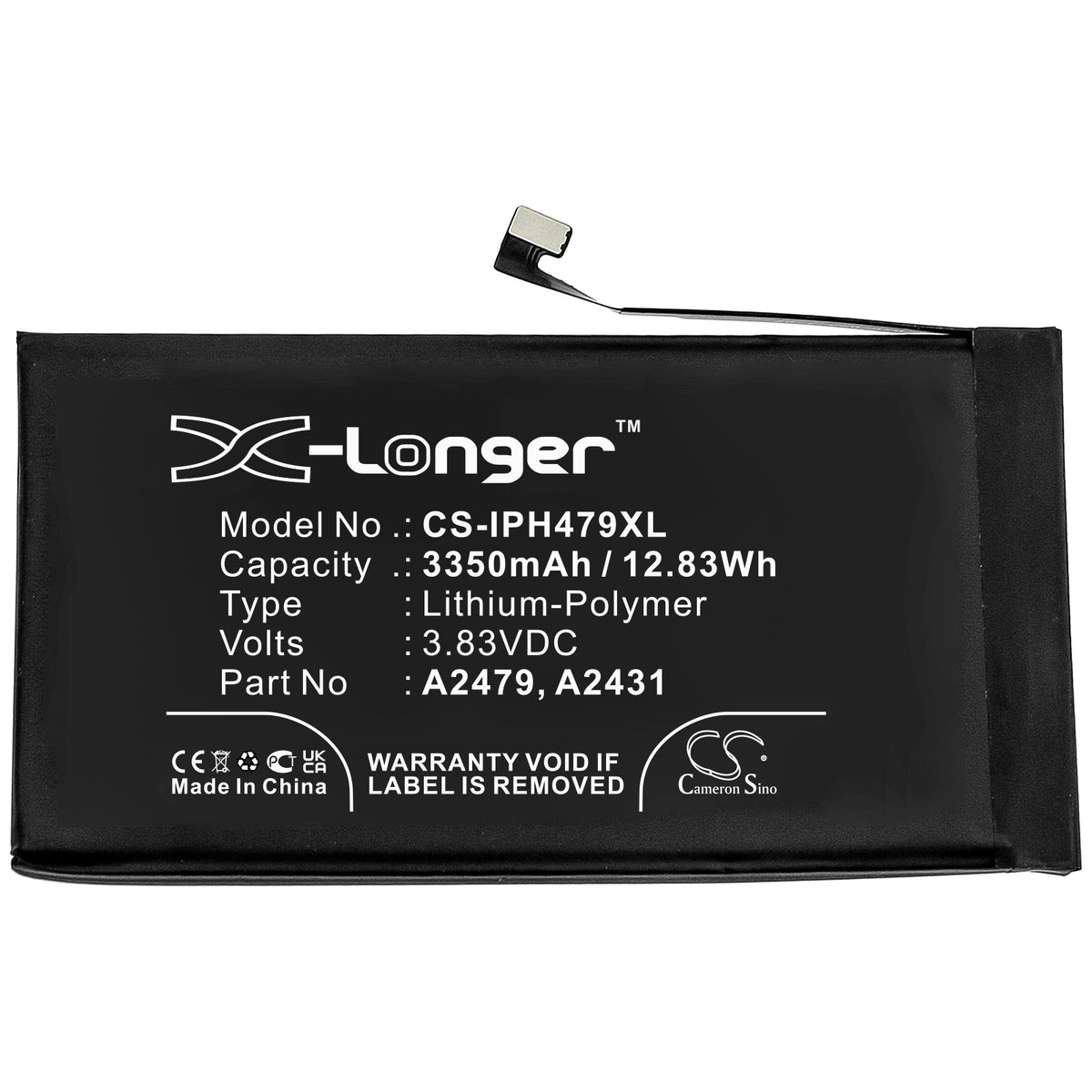 Replacement Battery for Apple iPhone 12 – Mobile, SmartPhone – 3350mAh / 3.83V