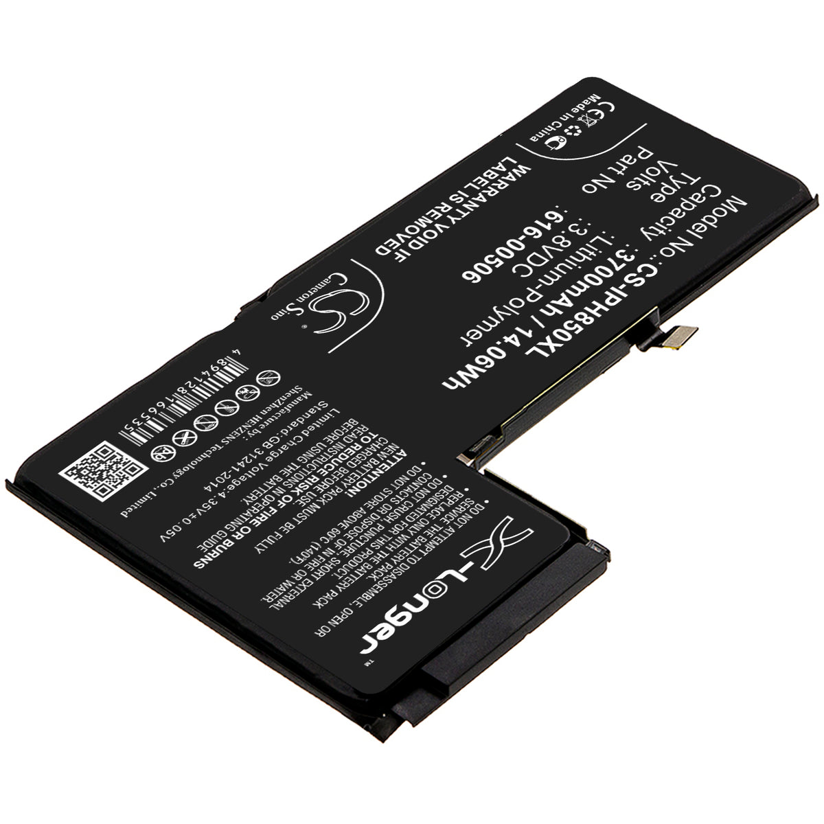 Replacement Battery for Apple iPhone Xs Max – Mobile, SmartPhone – 3700mAh / 3.8V