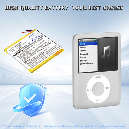 Replacement Battery for Apple iPod Nano 3rd 4GB – Media Player – 400mAh / 3.7V