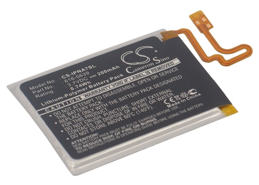 Replacement Battery for Apple iPod Nano 7th – Media Player – 200mAh / 3.7V