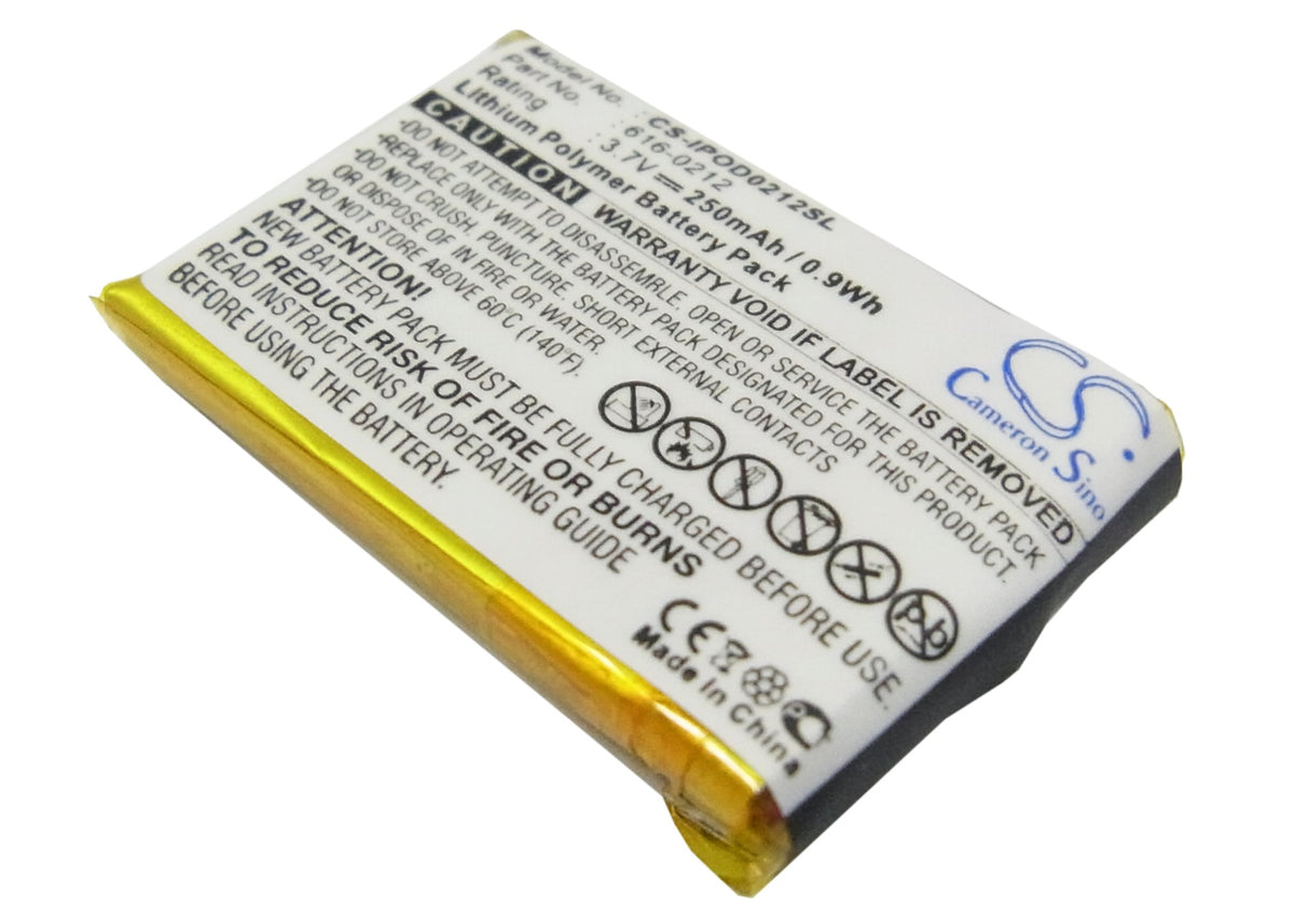 Replacement Battery for Apple iPOD Shuffle – Media Player – 250mAh / 3.7V