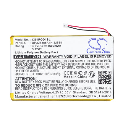 Replacement Battery for Apple iPOD 1st – Media Player – 1600mAh / 3.7V
