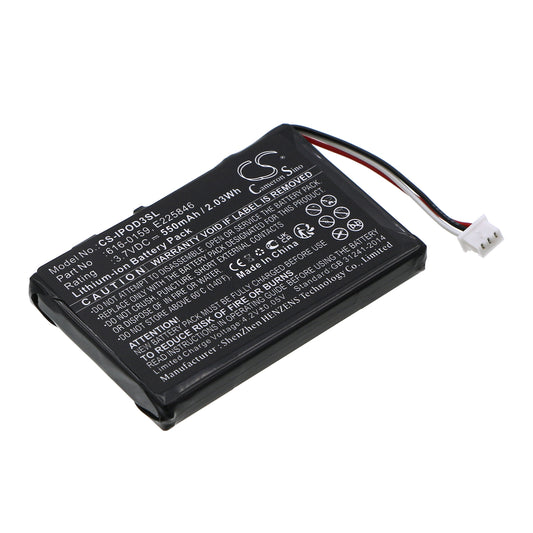 Replacement Battery for Apple iPOD 3th Generation – Media Player – 550mAh / 3.7V