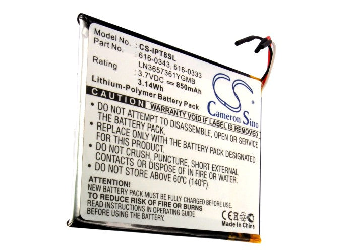 Replacement Battery for Apple iPod touch 1st 4GB – Media Player – 850mAh / 3.7V