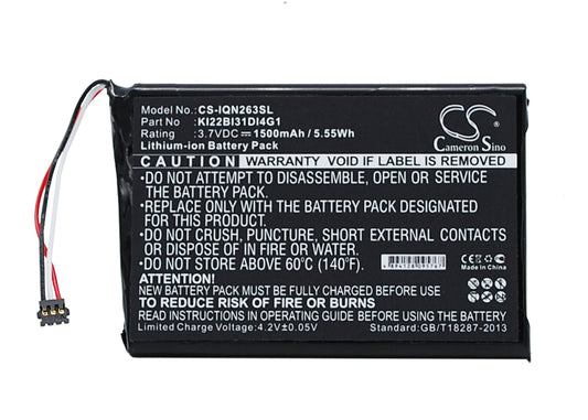 Replacement Battery for Garmin Nuvi 2639LMT – GPS, Navigator – 1500mAh / 3.7V