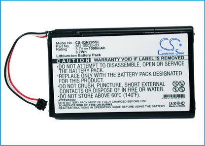 Replacement Battery for Garmin  010-01316-00 – GPS, Navigator – 1000mAh / 3.70Wh / 3.7V