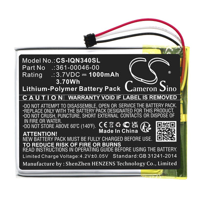 Replacement Battery for Garmin  Dash Cam 20 – GPS, Navigator – 1000mAh / 3.70Wh / 3.7V