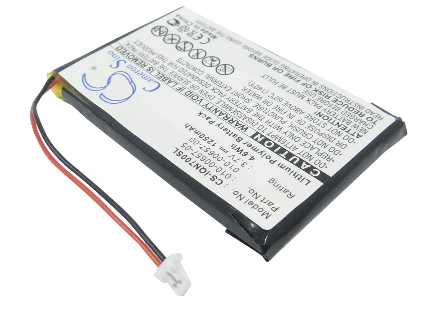 Replacement Battery for Garmin  Nuvi 700 ( 2 wires ) – GPS, Navigator – 1250mAh / 3.7V