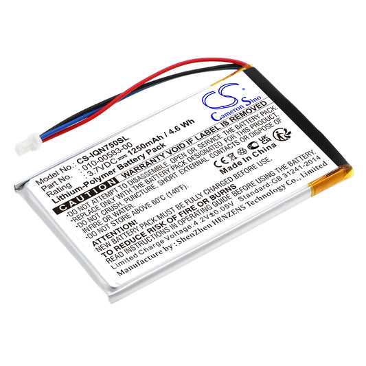Replacement Battery for Garmin Nuvi 750 – GPS, Navigator – 1250mAh / 3.7V