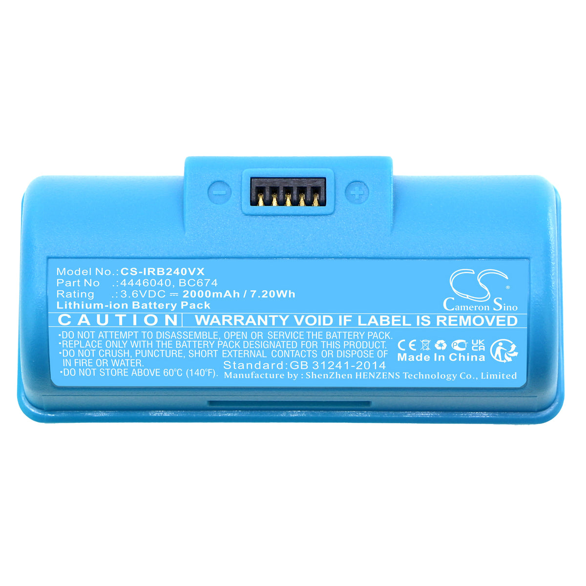 Replacement Battery for iRobot Braava Jet 240 – Vacuum – 2000mAh / 3.6V