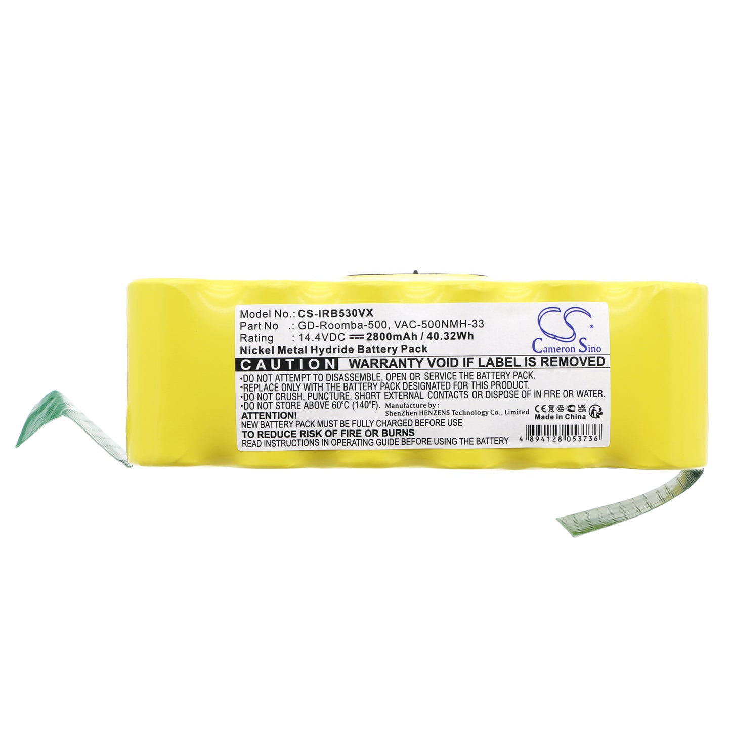 Replacement Battery for iRobot APS 500, Roomba 500, Roomba 510, – 2800mAh / 40.32Wh