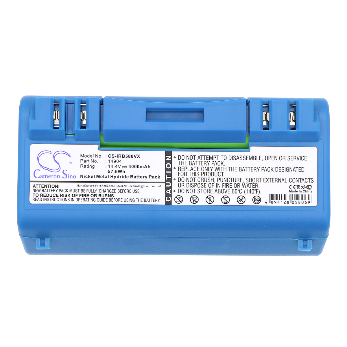Replacement Battery for iRobot Scooba 5800 – Vacuum – 4000mAh / 14.4V