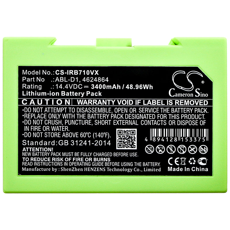 Replacement Battery for iRobot Roomba i7 – Vacuum – 3400mAh / 14.4V