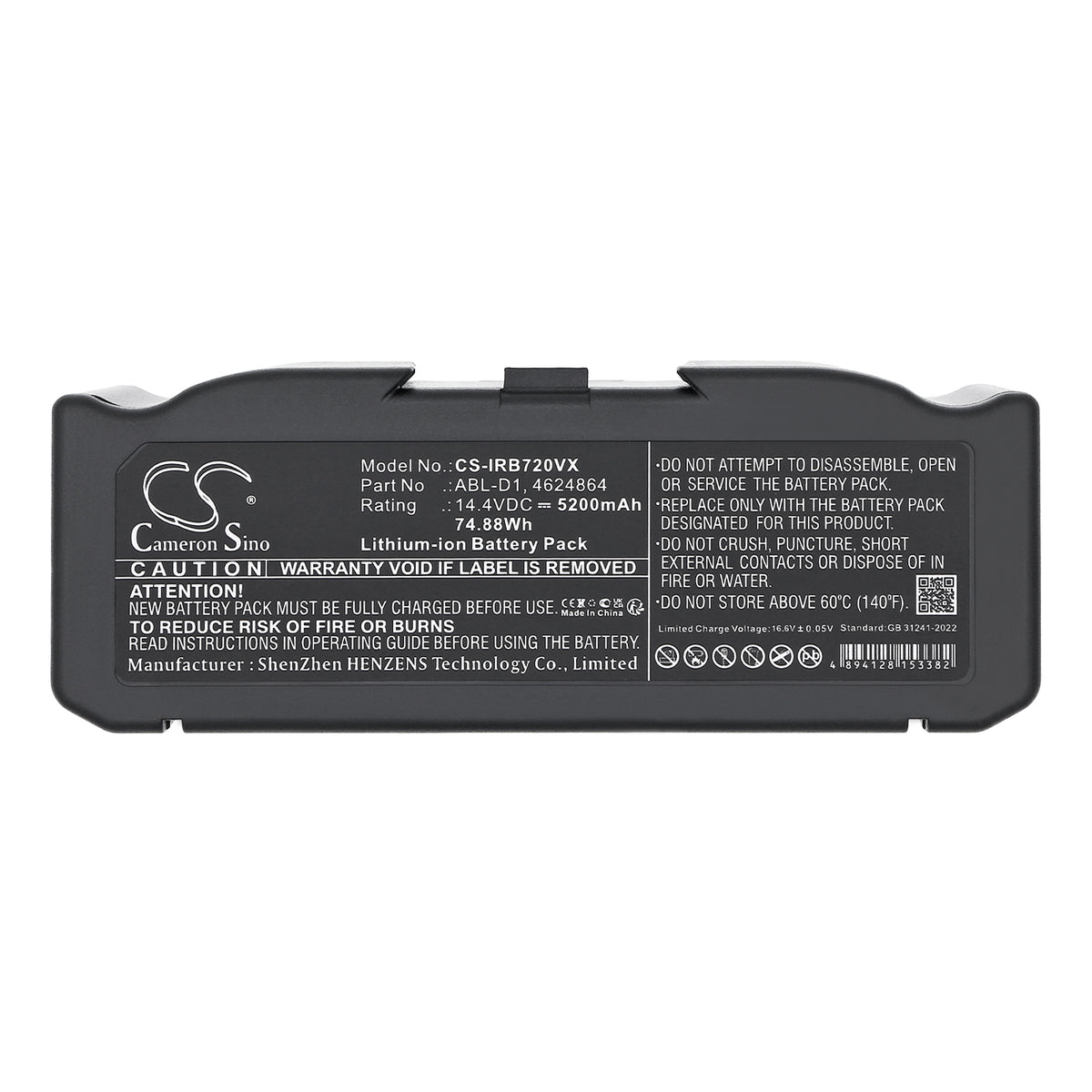 Replacement Battery for iRobot Roomba i7 – Vacuum – 5200mAh / 14.4V