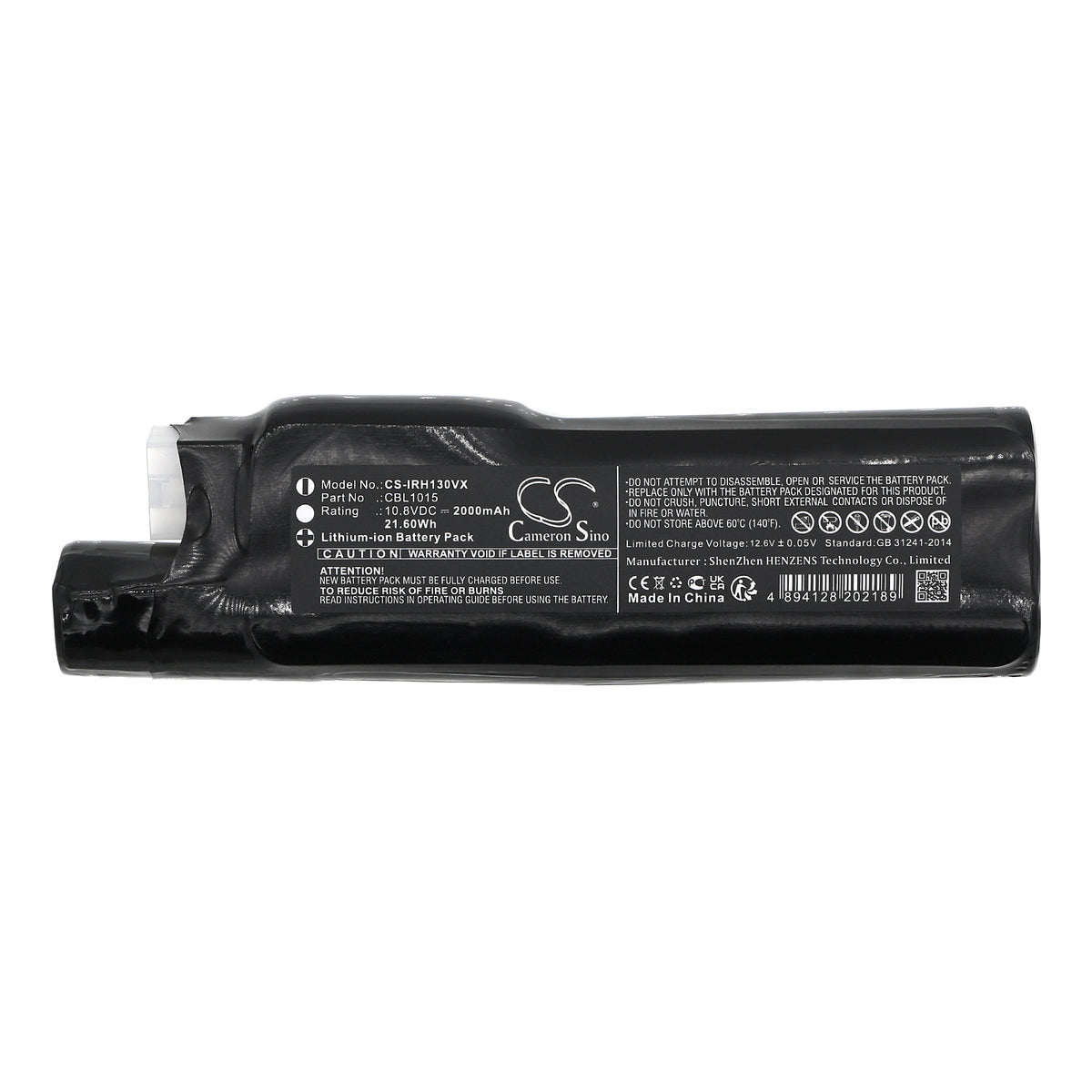 Replacement Battery for Iris Ohyama COHC-1300G – Vacuum – 2000mAh / 10.8V
