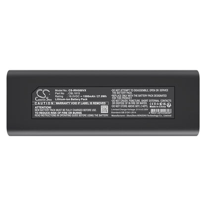 Replacement Battery for Iris Ohyama KIC-SLDCP5 – Vacuum – 1500mAh / 18V