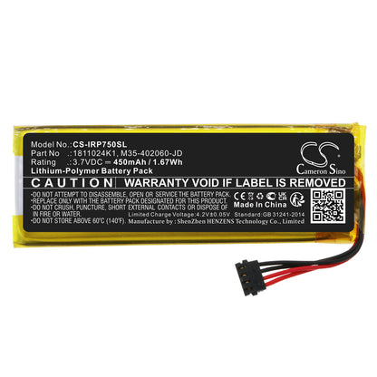 Replacement Battery for Ingenico ROAM RP750X – Payment Terminal – 450mAh / 3.7V
