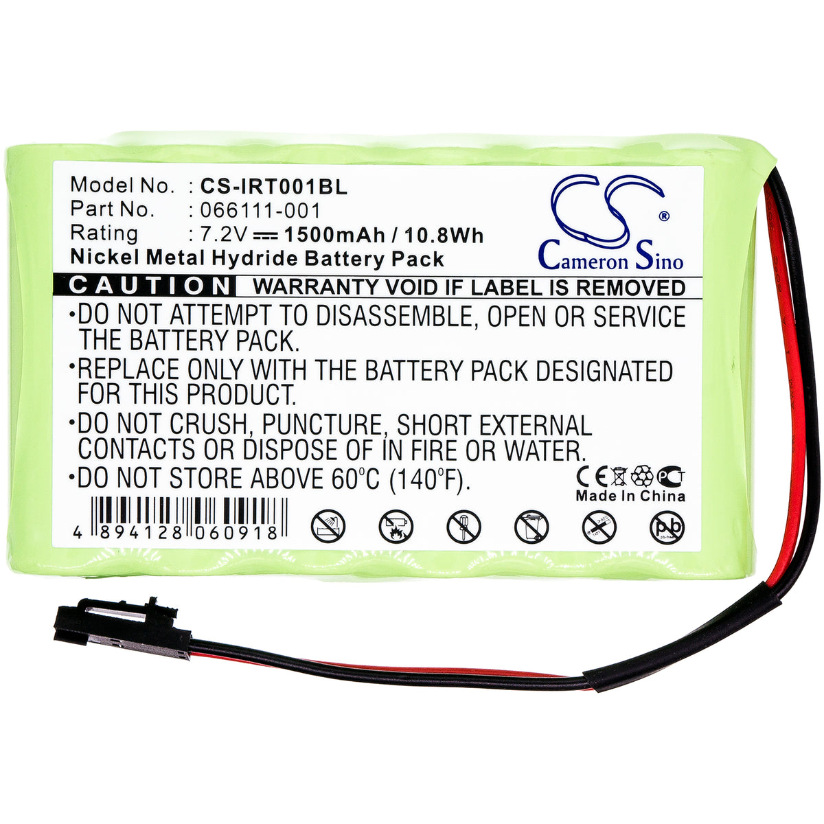 Replacement Battery for Intermec 066111-001 – Barcode Scanner – 1500mAh / 7.2V