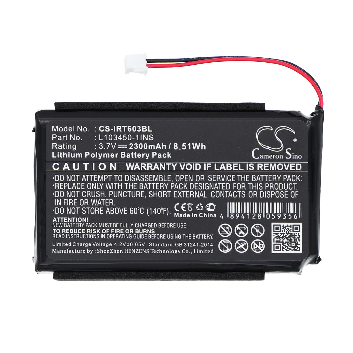 Replacement Battery for Intermec 600 – Barcode Scanner – 2300mAh / 3.7V