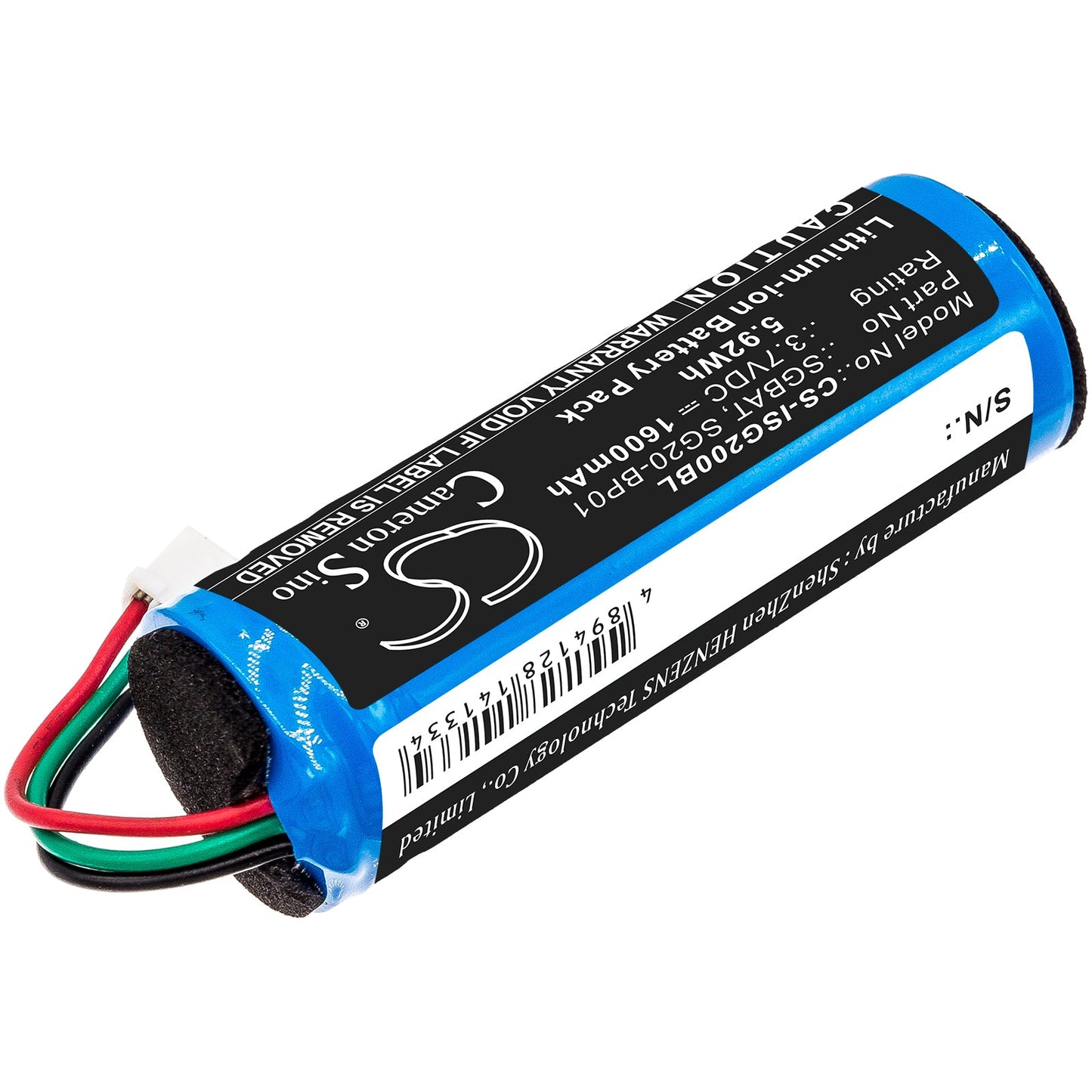 Replacement Battery for Honeywell  SG20 – Barcode Scanner – 1600mAh / 5.92Wh / 3.7V